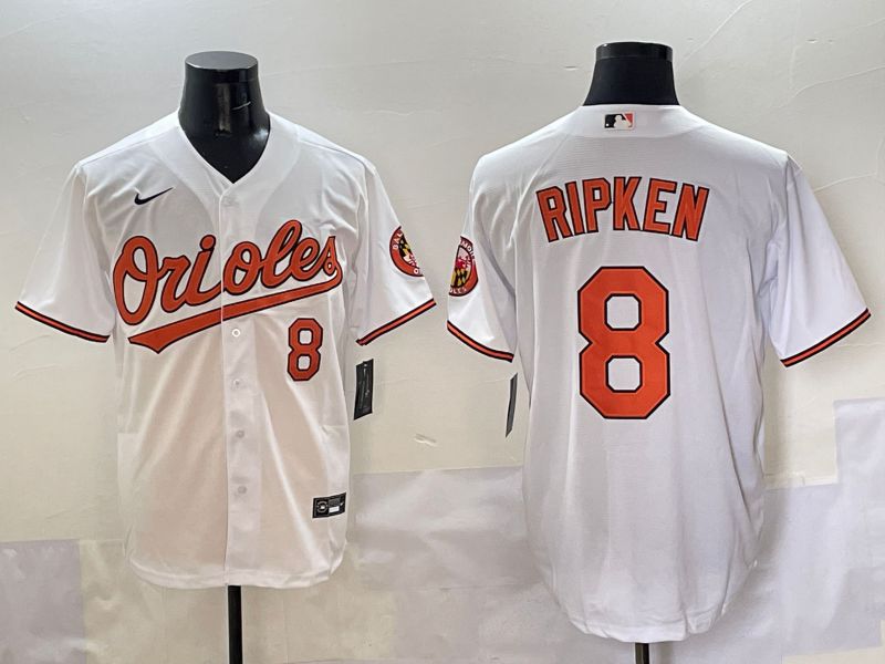 Men Baltimore Orioles #8 Ripken White Game 2025 Nike MLB Jersey style 509->baltimore orioles->MLB Jersey